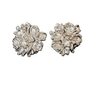 NEW Sterling Silver 142g - 1.25" Blossom Earrings Post & Lever Back NIB
